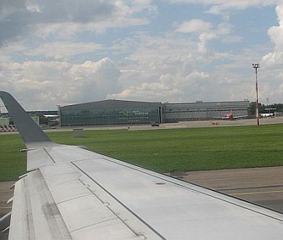 The Flight-the plane-from Poland to Lithuania-from Warsaw airport to Vilnius airport-symbolic route-
-           