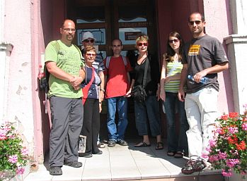 
The School-The Shwabbe Hebrew gymnasium-Kauno zido Hebraju gimnazija-The group outside-Jewish community Kaunas-Machtas children-building     -   