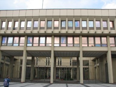 
The Parliament-Seimas-Vilnius-Lithuania-along the main avenue-141 members-gigantic building      
 